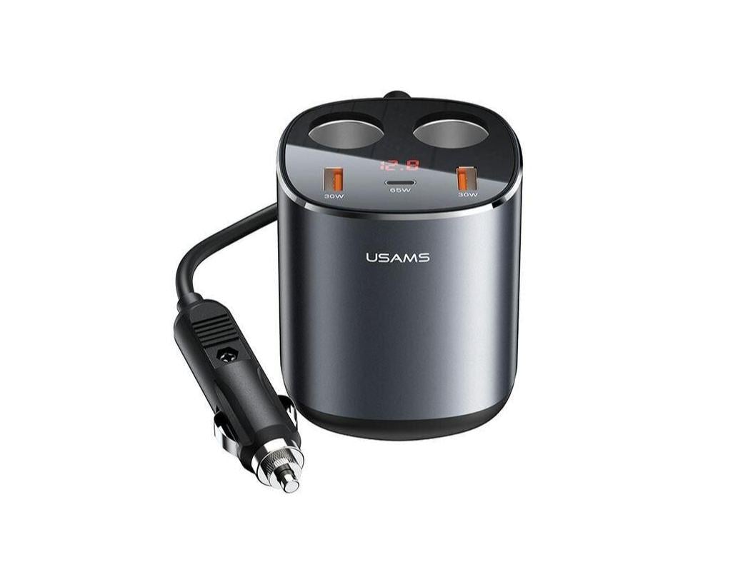 Адаптер автомобильный Usams US-CC151 C28 245W Grey (CC151TC01)