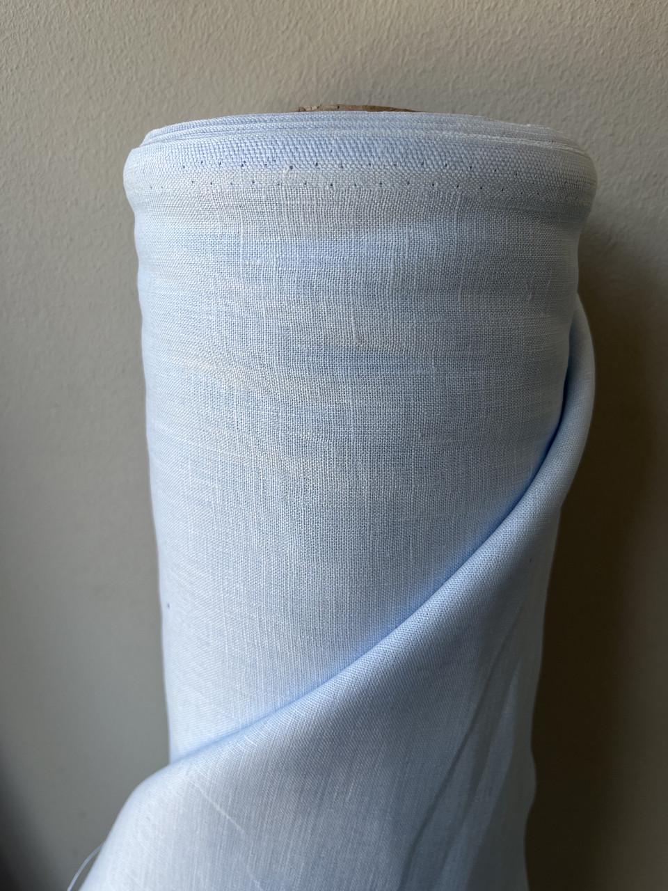 Тканина костюмна LINEN PLUS 100% льон 143 см 552 BLUE Блакитний - фото 2 Тканина костюмна LINEN PLUS 100% льон 143 см 552 BLUE Блакитний - фото 2