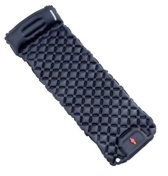 Коврик надувной с подушкой и встроенным насосом Outdoor Sleeping Темно-синий (OUS550)