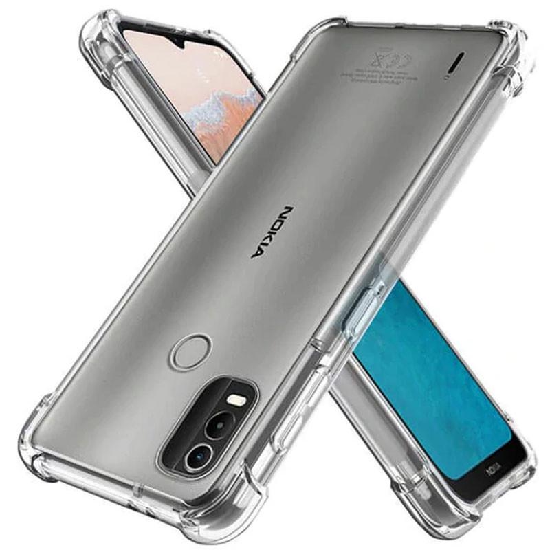 Протиударний TPU чохол GETMAN Ease logo посилені кути для Nokia C22 Безбарвний (прозорий)