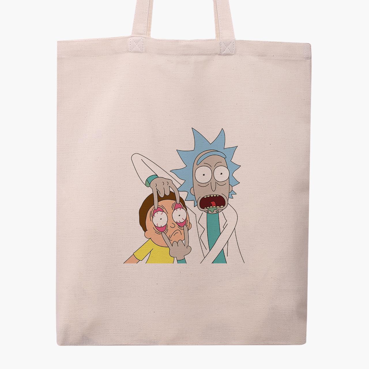 Эко сумка шоппер Rick and Morty 41x35 см Бежевый (9227-2082-WT) - фото 6