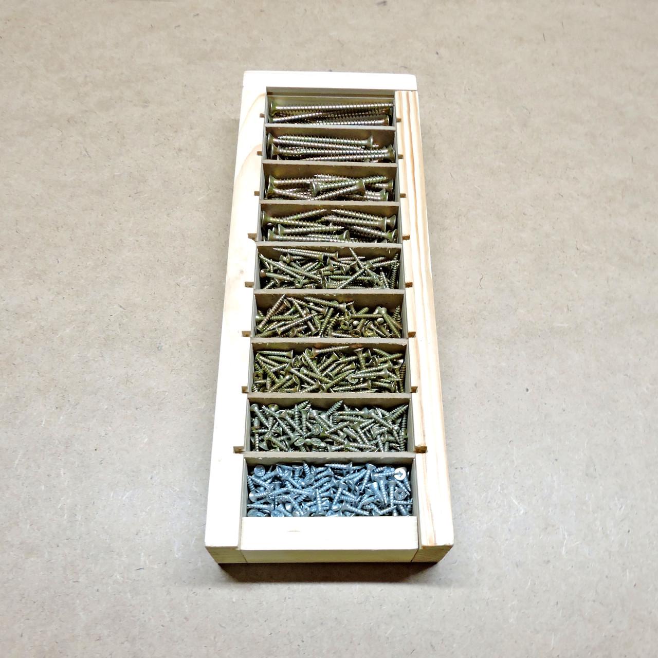 Набор саморезов 1х по дереву оцинкованных 955 шт. (НБМ-000109)