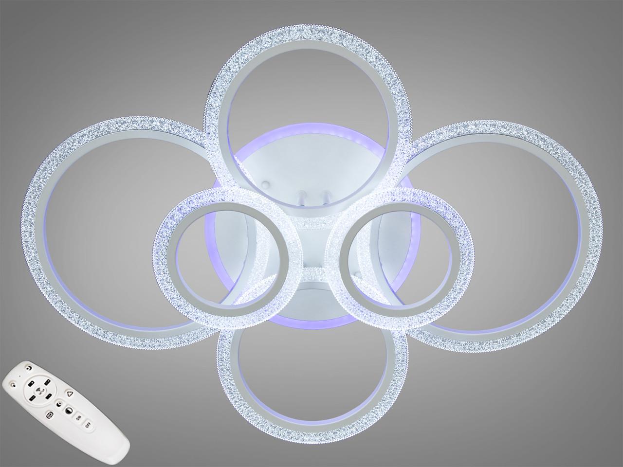 Люстра потолочная с диммером LED 2408/6WH 3col dim (2437588219)