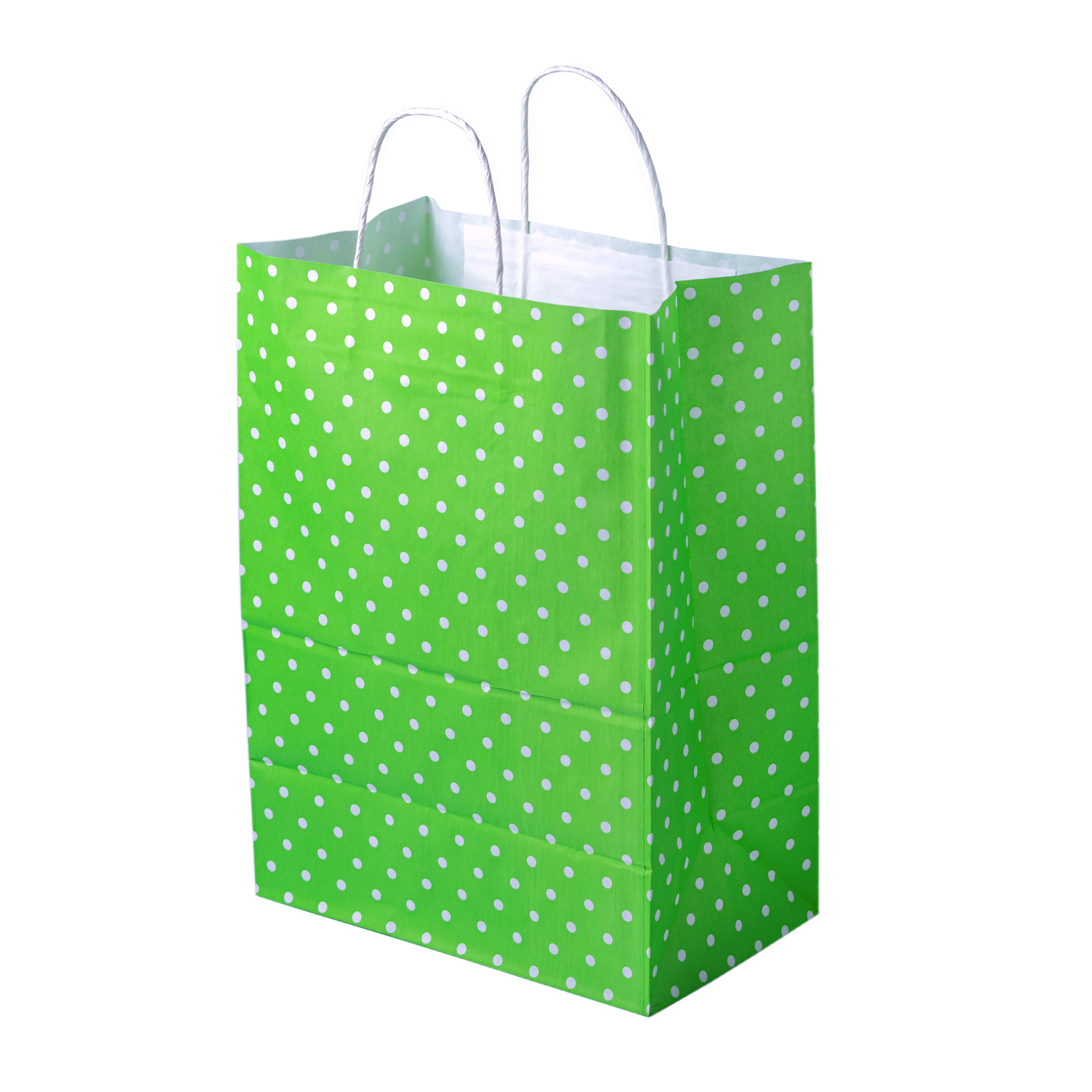 Бумажный пакет с кручеными ручками Eko-kraft 260х150х350 мм 30 шт. Зеленый