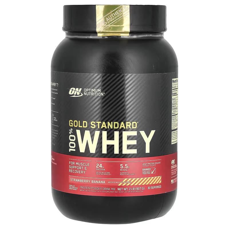 Протеин Optimum Nutrition Gold Standard Whey Strawberry banana 908 г