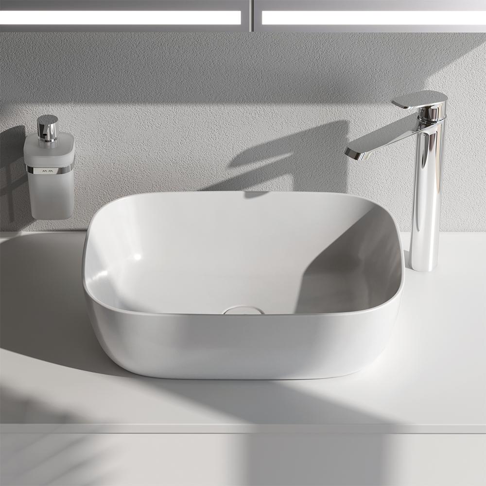 Умивальник накладний AM.PM Func MFAWCC10450WG 455x330x140 мм Білий (195779) - фото 5 Умивальник накладний AM.PM Func MFAWCC10450WG 455x330x140 мм Білий (195779) - фото 5