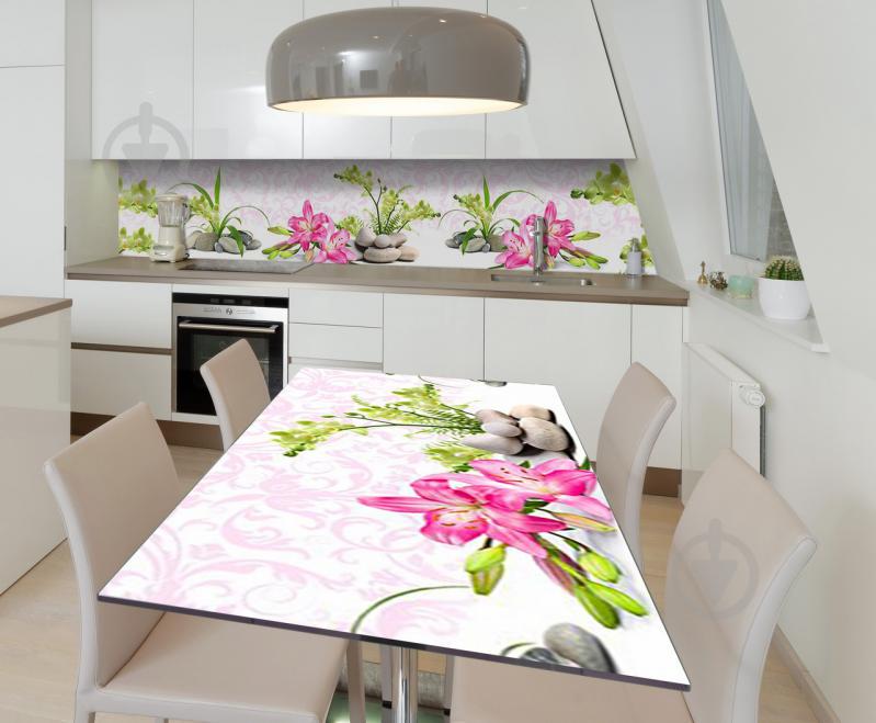 Наклейка 3Д виниловая на стол Zatarga «Розовая любовь» 600х1200 мм для домов, квартир, столов, кофейн, кафе Наклейка 3Д виниловая на стол Zatarga «Розовая любовь» 600х1200 мм для домов, квартир, столов, кофейн, кафе