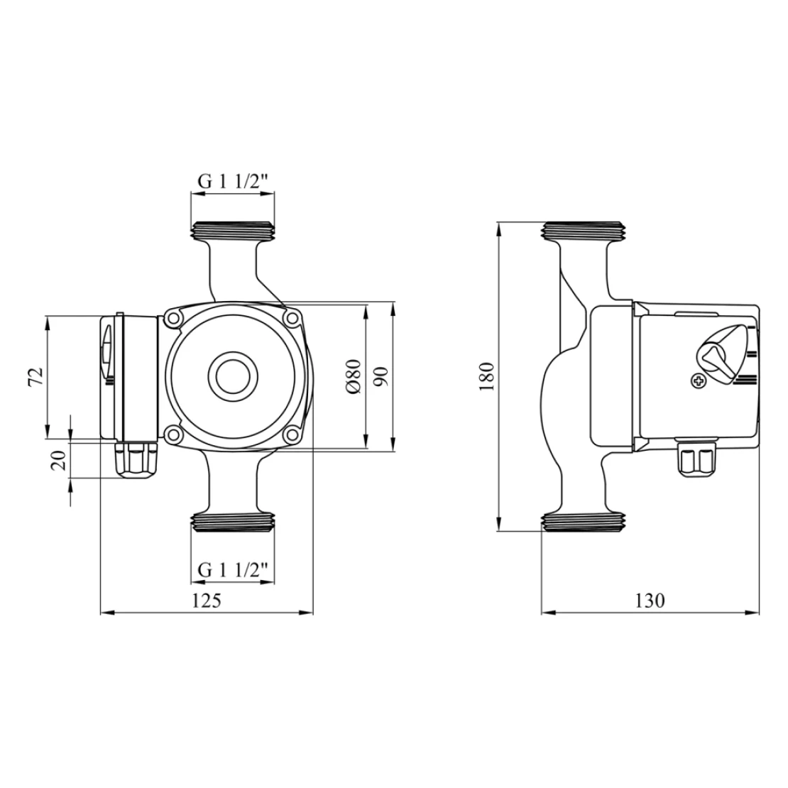 Насос циркуляционный Grundfos GPD/UPS 25/6-180 (CV014174) - фото 5