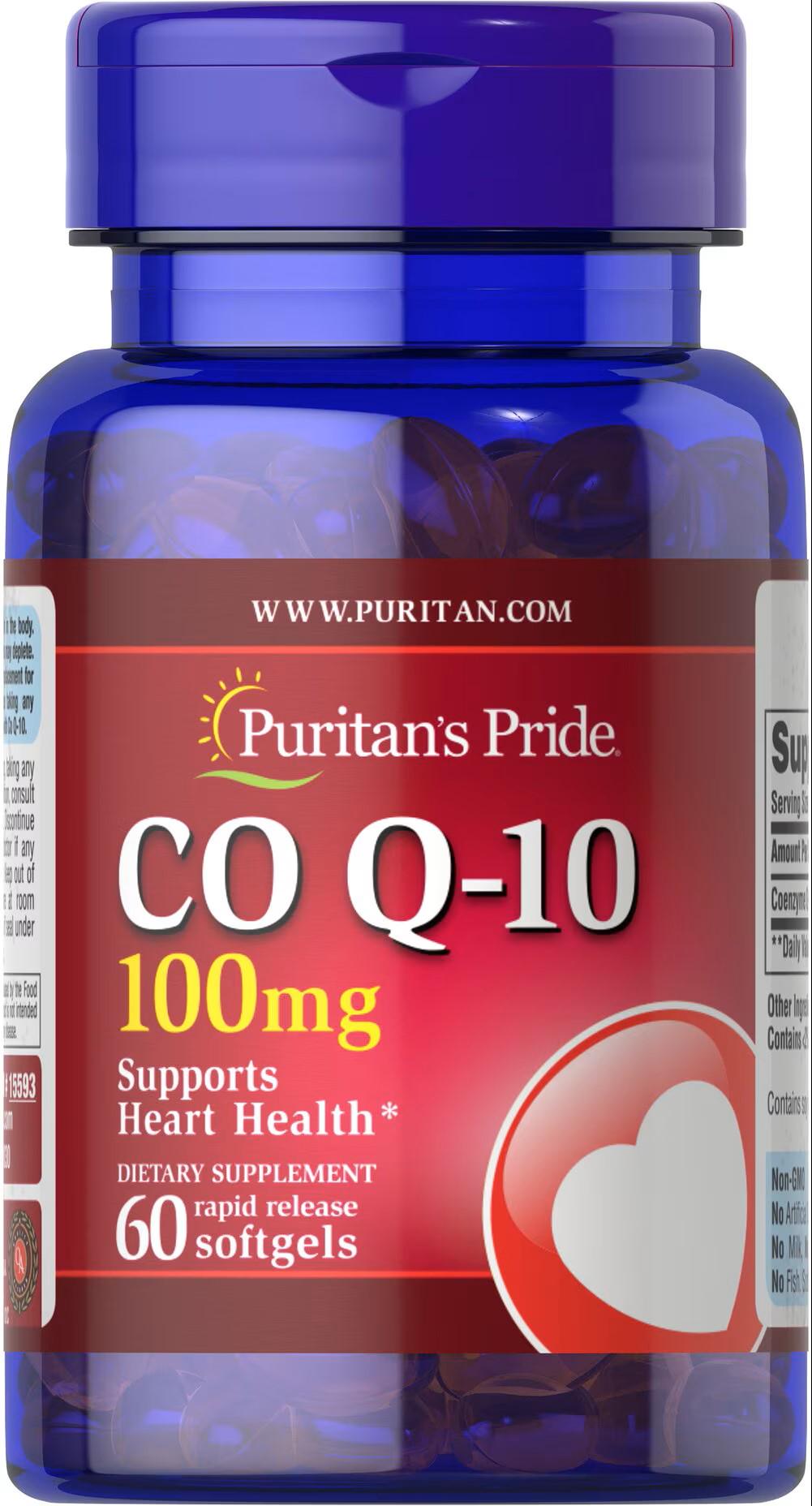 Коензим Puritan's Pride CO Q-10 100 mg Q-SORB 60 гелевих капс.