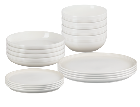 Столовый сервиз Le Creuset Coupe 16 предметов 4 персоны White (le_dinnerware_set_w)