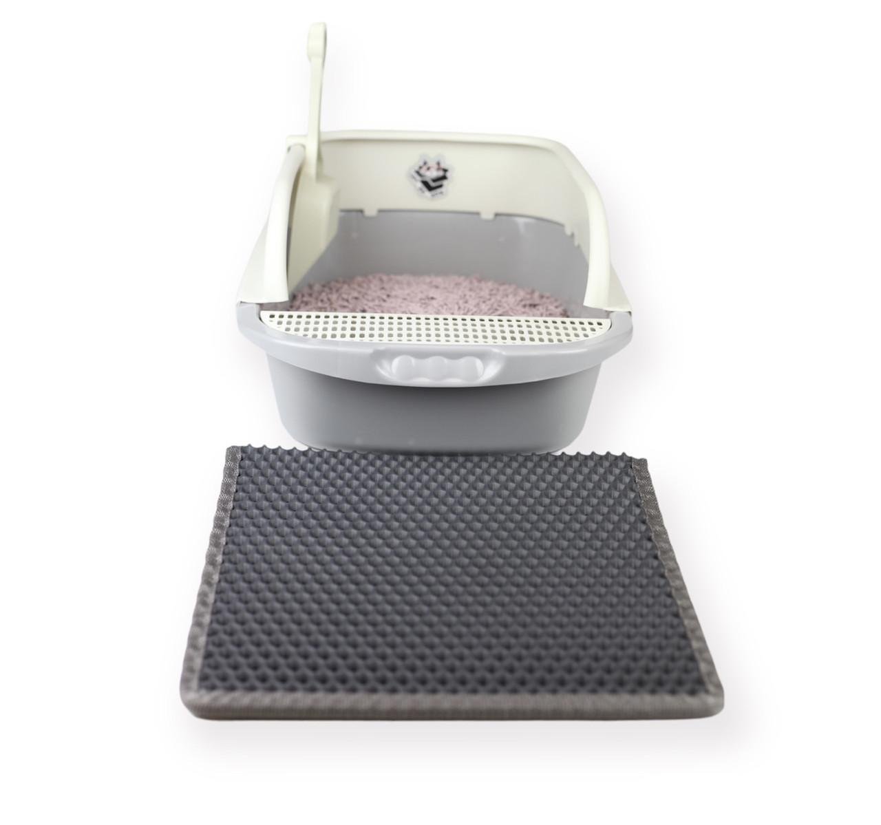 Лоток для котов CAT IN BOX с лопаткой 43х30,5х18 см Серый (18553644) - фото 3