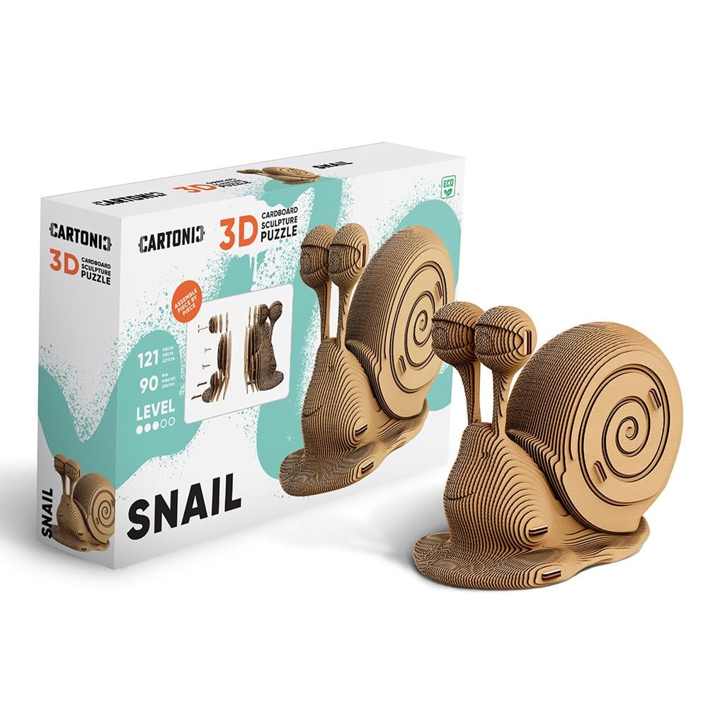 Пазл-конструктор 3D картонный Cartonic 3D Puzzle SNAIL Улитка (33394516)