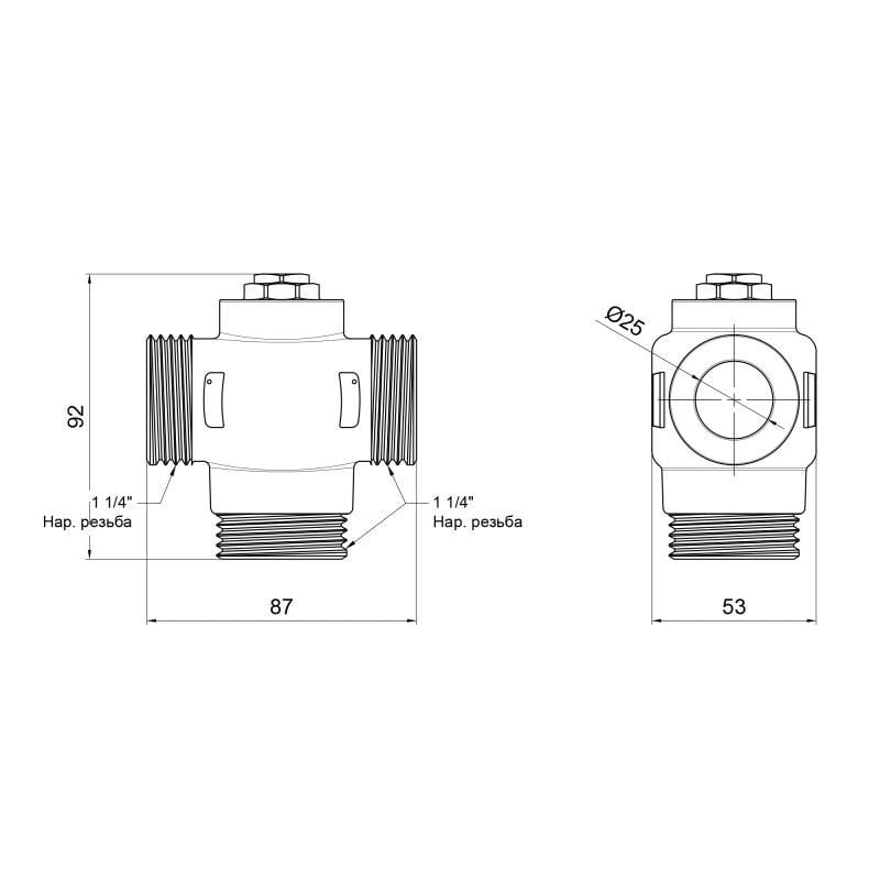 Клапан антиконденсаційний SD Forte 1 1/4" 55°C SF393W32 - фото 2