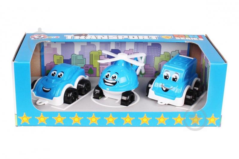 Игрушка мини транспорт полиция 3 элемента Технок (5804)