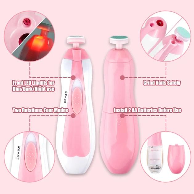 Манікюрний набір для дітей NAIL TRIMMER XL-667 тример для нігтів/полірувальник Рожевий - фото 4 Манікюрний набір для дітей NAIL TRIMMER XL-667 тример для нігтів/полірувальник Рожевий - фото 4