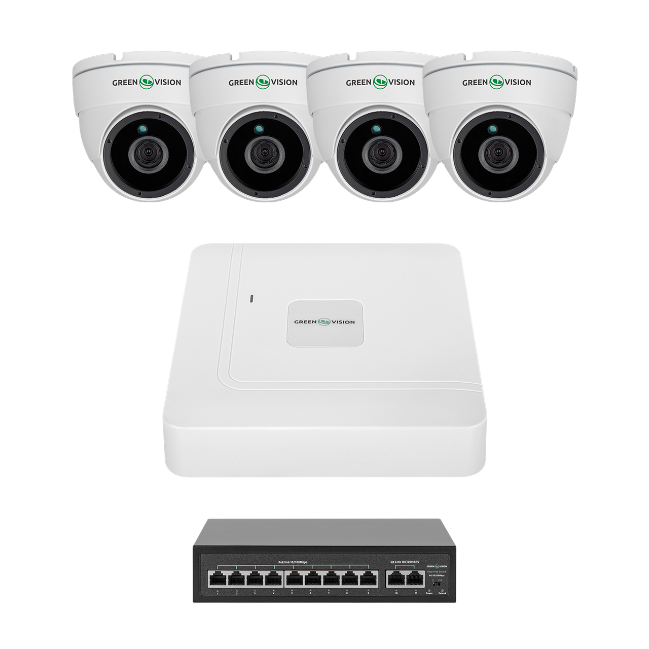 Комплект видеонаблюдения на 4 камеры GV-IP-K-W98/4 4MP Комплект видеонаблюдения на 4 камеры GV-IP-K-W98/4 4MP