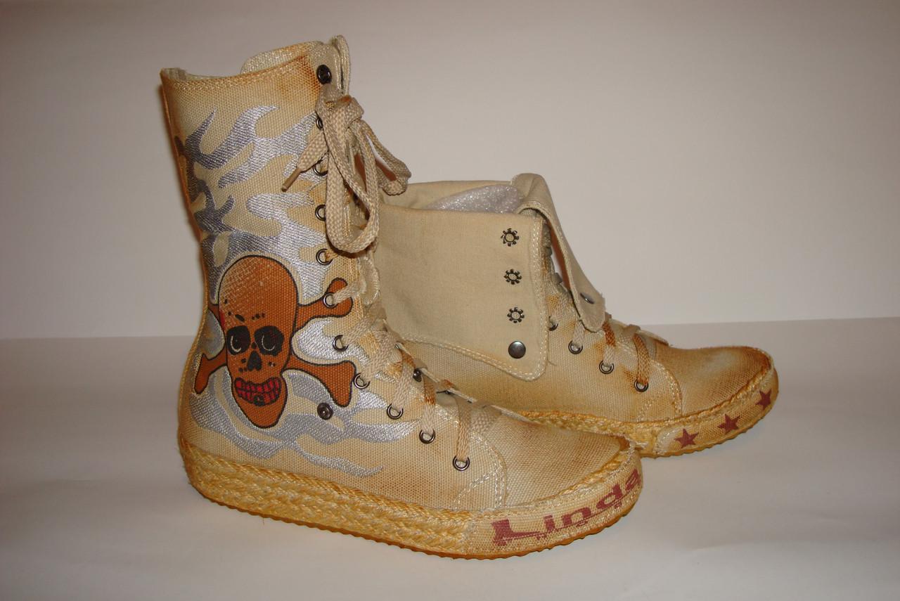 Кеди жіночі Linda р. 38 24 см Бежевий - фото 2 Кеди жіночі Linda р. 38 24 см Бежевий - фото 2