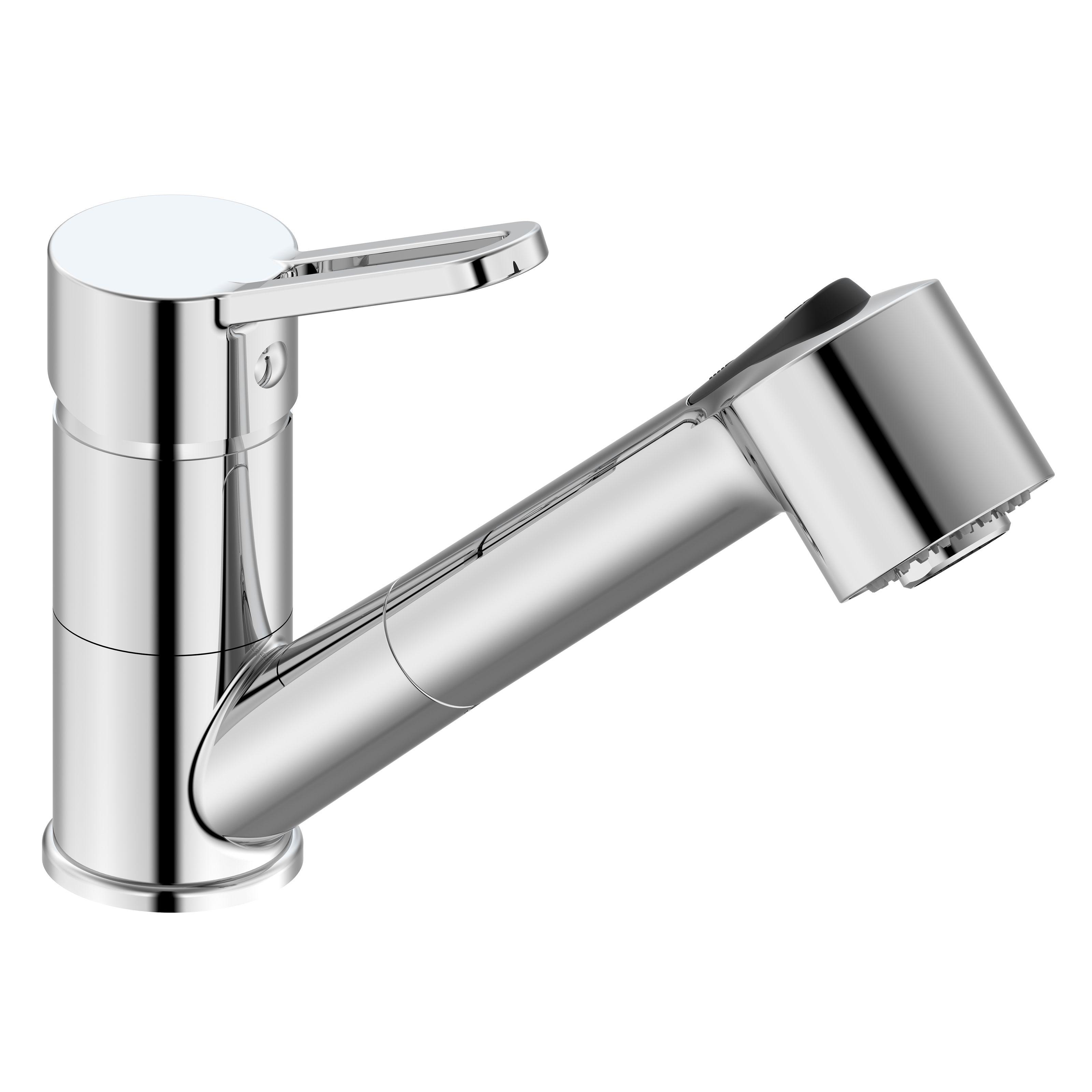 Смеситель для кухни Imprese LIBEN-М f03404001AB с видвижной лейкой Хром (160075)