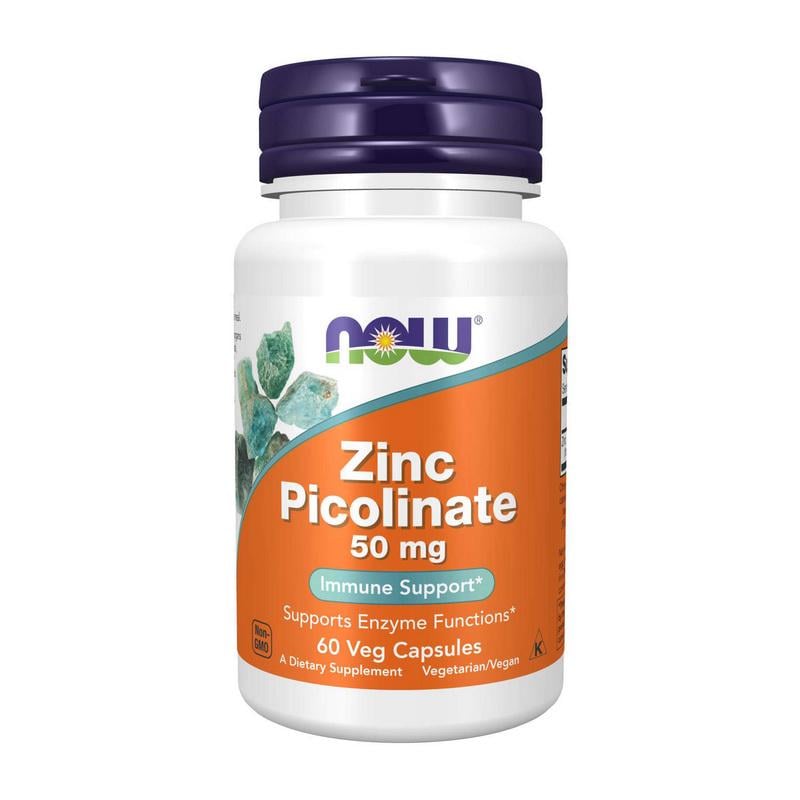 Пиколинат цинк NOW Zinc Picolinate 50 mg 60 капс.