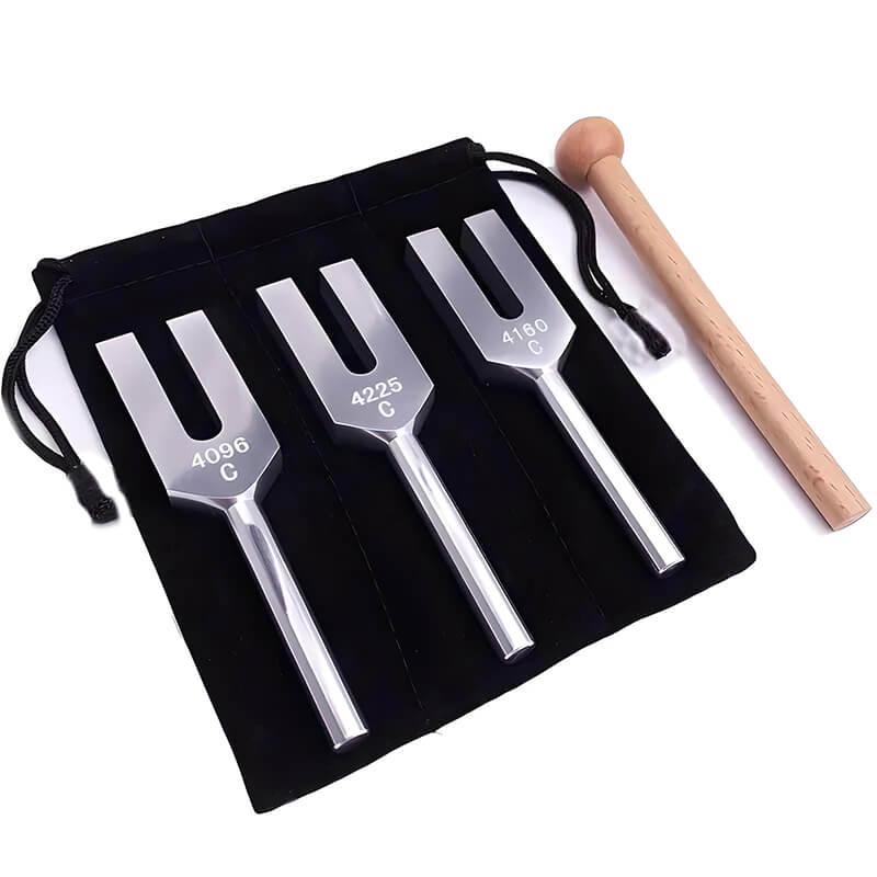 Набір камертонів Tuning Fork 3 шт. 4096/4160/4225 Гц Silver (NK00017)