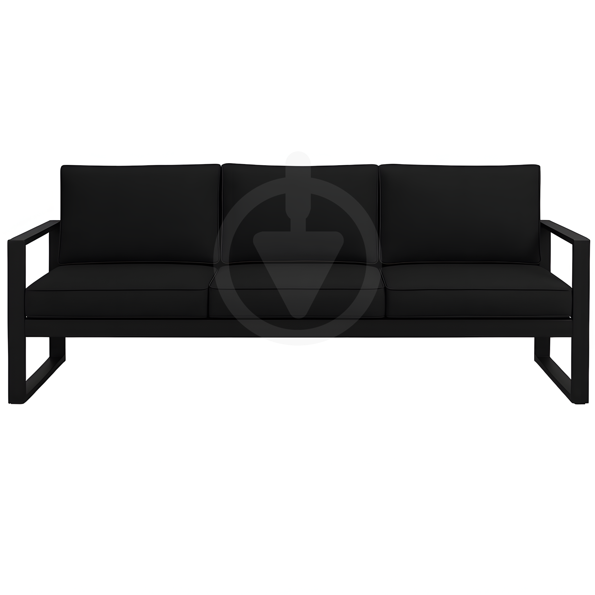 Диван металлический AVVS Бостон лофт с подлокотниками велюр 160 см Черный - фото 2 Диван металлический AVVS Бостон лофт с подлокотниками велюр 160 см Черный - фото 2