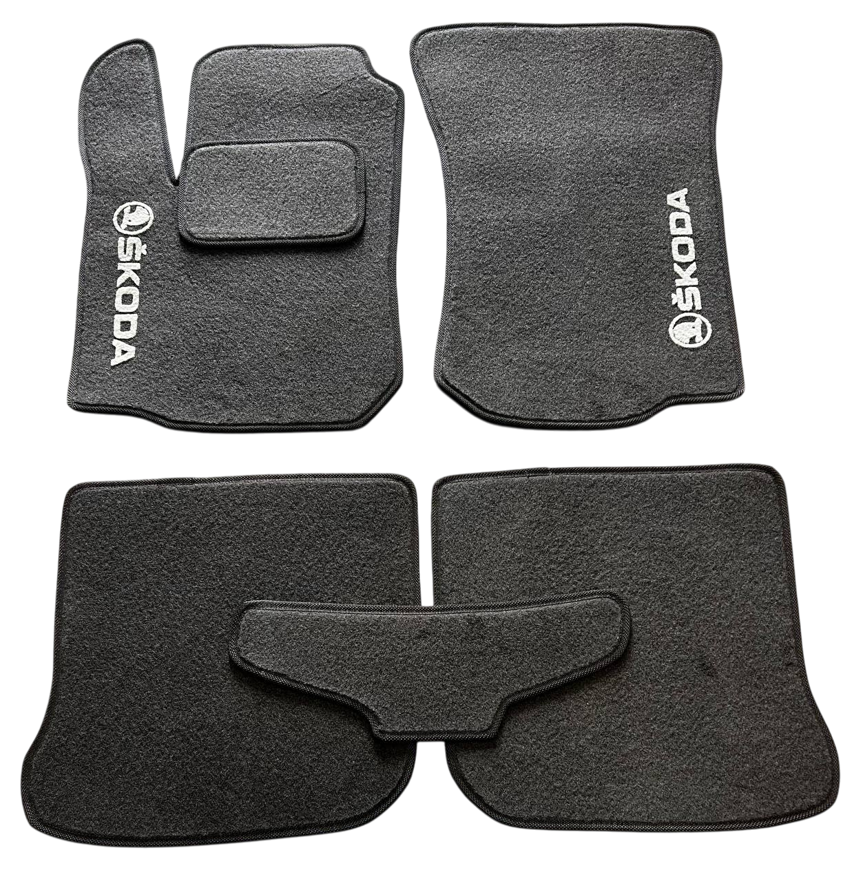 Коврики в салон ворсовые для Skoda Octavia A 4 Tour 1996-2010 5 шт. Черный (27327223)