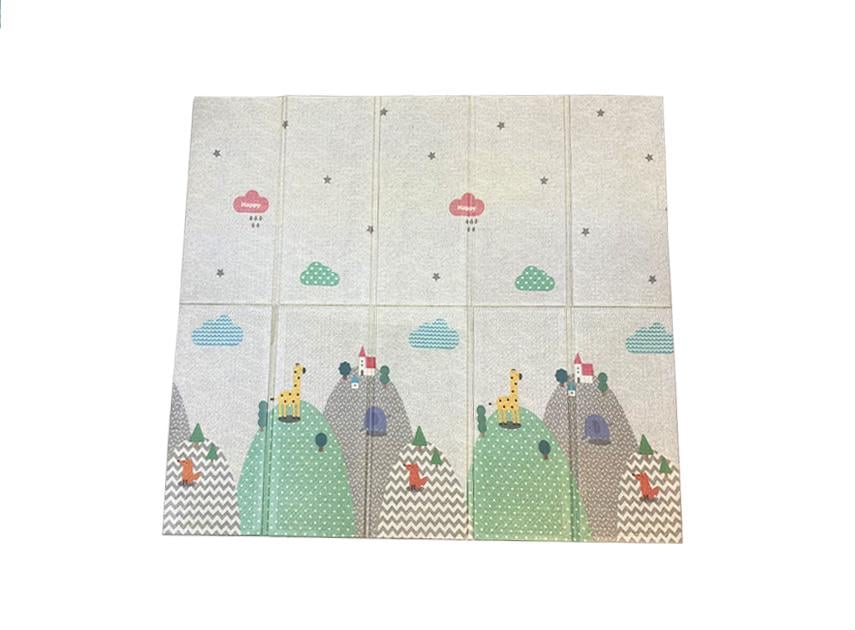 Развивающий коврик детский двухсторонний Звери с шариками HF51/Горы с жирафом HF58 складной с сумкой 200х180х1 см (2115683069) - фото 6