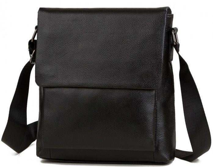 Сумка-мессенджер кожаная Tiding Bag Черный