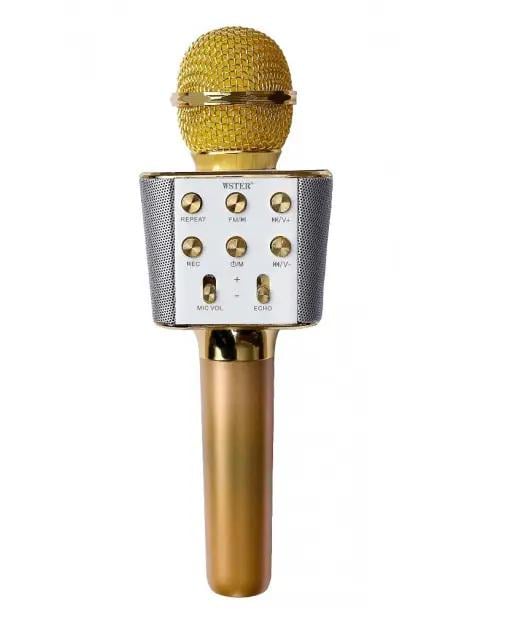 Микрофон-караоке портативный Wster WS 1688 1800 mAh 5В Gold (68e9c6aa)
