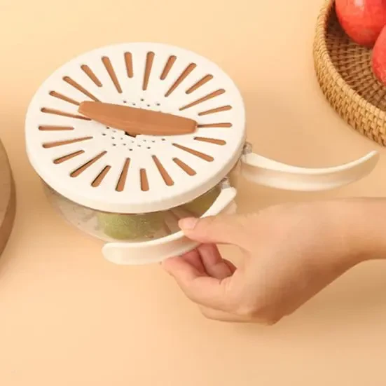 Корзина двухслойная дренажная для очистки фруктов с ситечком (M17211) - фото 2 Корзина двухслойная дренажная для очистки фруктов с ситечком (M17211) - фото 2