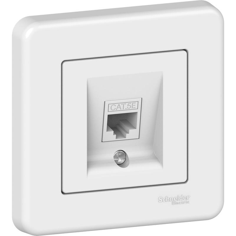 Розетка компьютерная Schneider Electric Leona 5e ABS Белый (LNA4300121)