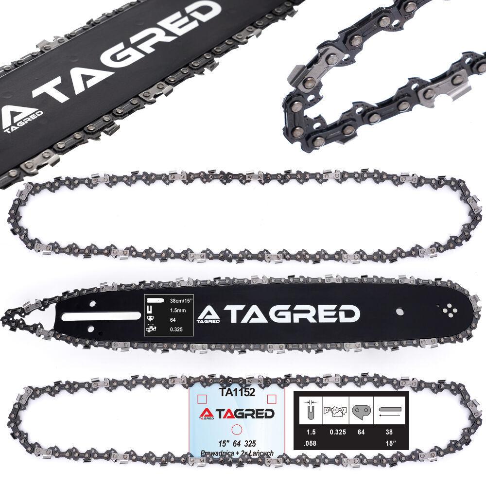 Направляюча шина TAGRED TA1152 для ланцюгових пил 15" 38 см та 2 ланцюги у комплекті - фото 2 Направляюча шина TAGRED TA1152 для ланцюгових пил 15" 38 см та 2 ланцюги у комплекті - фото 2