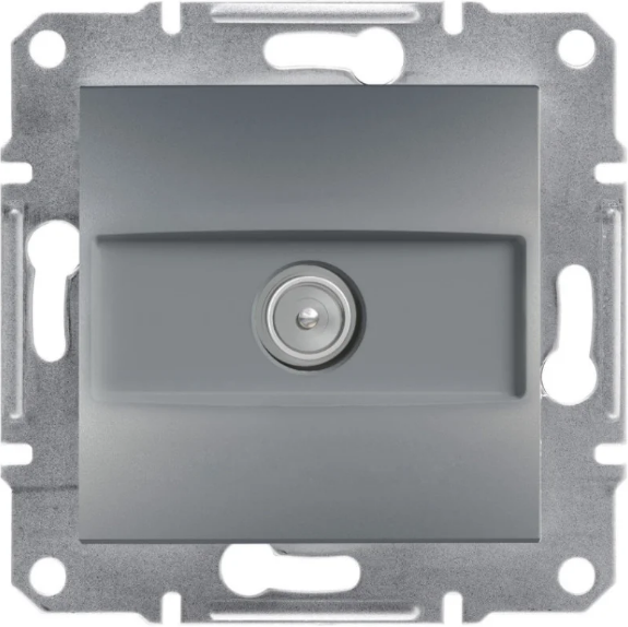 Розетка концевая телевизионная SCHNEIDER Asfora сталь (28425703) Розетка концевая телевизионная SCHNEIDER Asfora сталь (28425703)