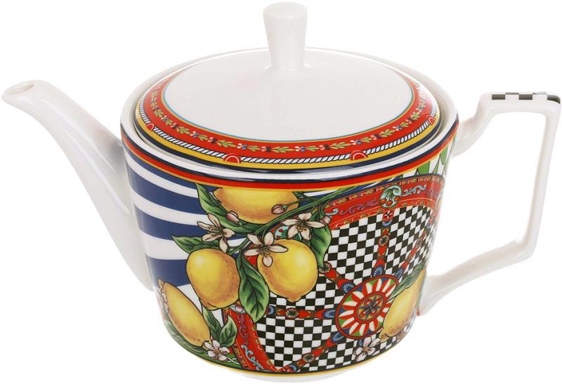 Чайник заварювальний порцеляновий Sicilia Limoni 650 мл Чайник заварювальний порцеляновий Sicilia Limoni 650 мл