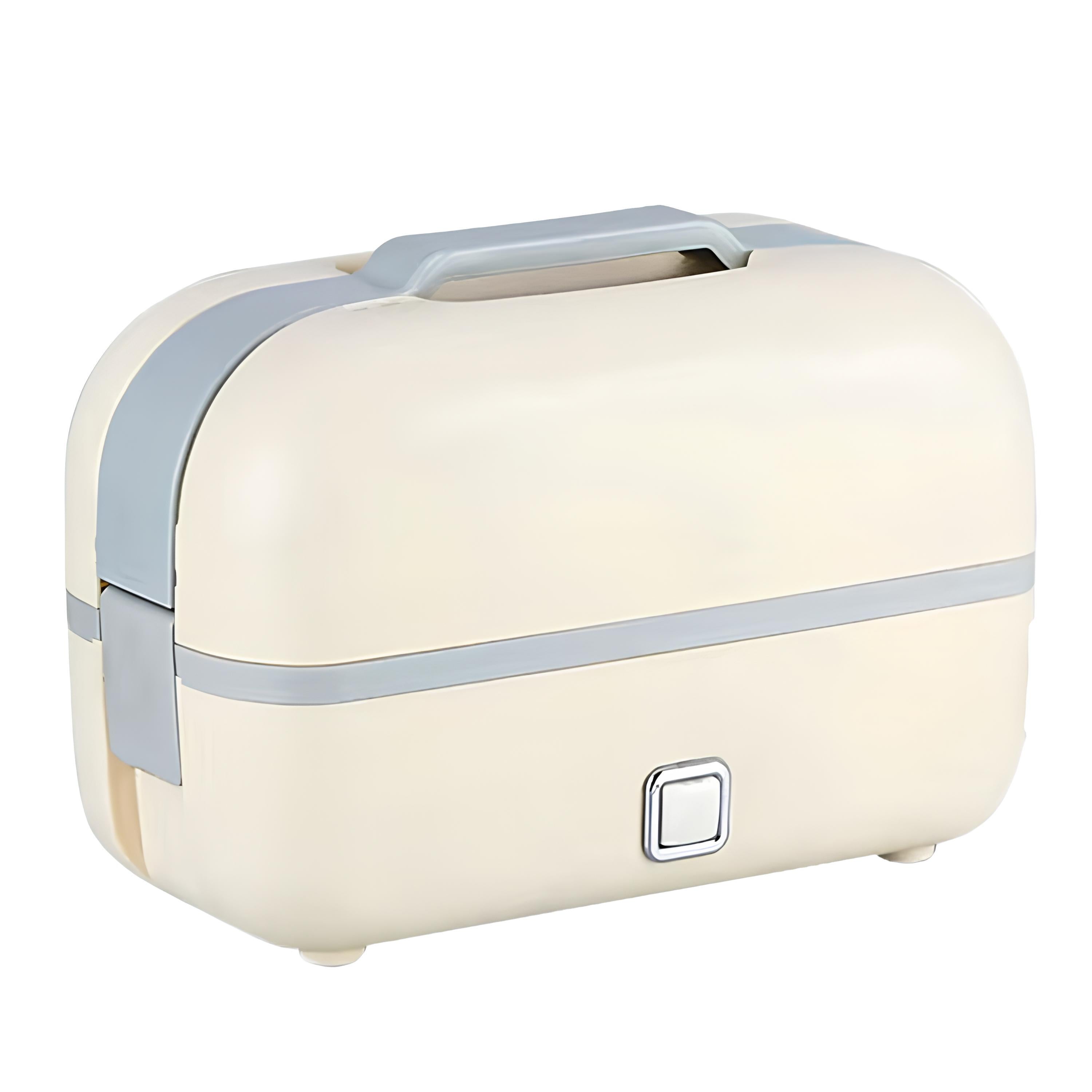 Термо-ланчбокс электрический 3в1 Бежевый (2603)