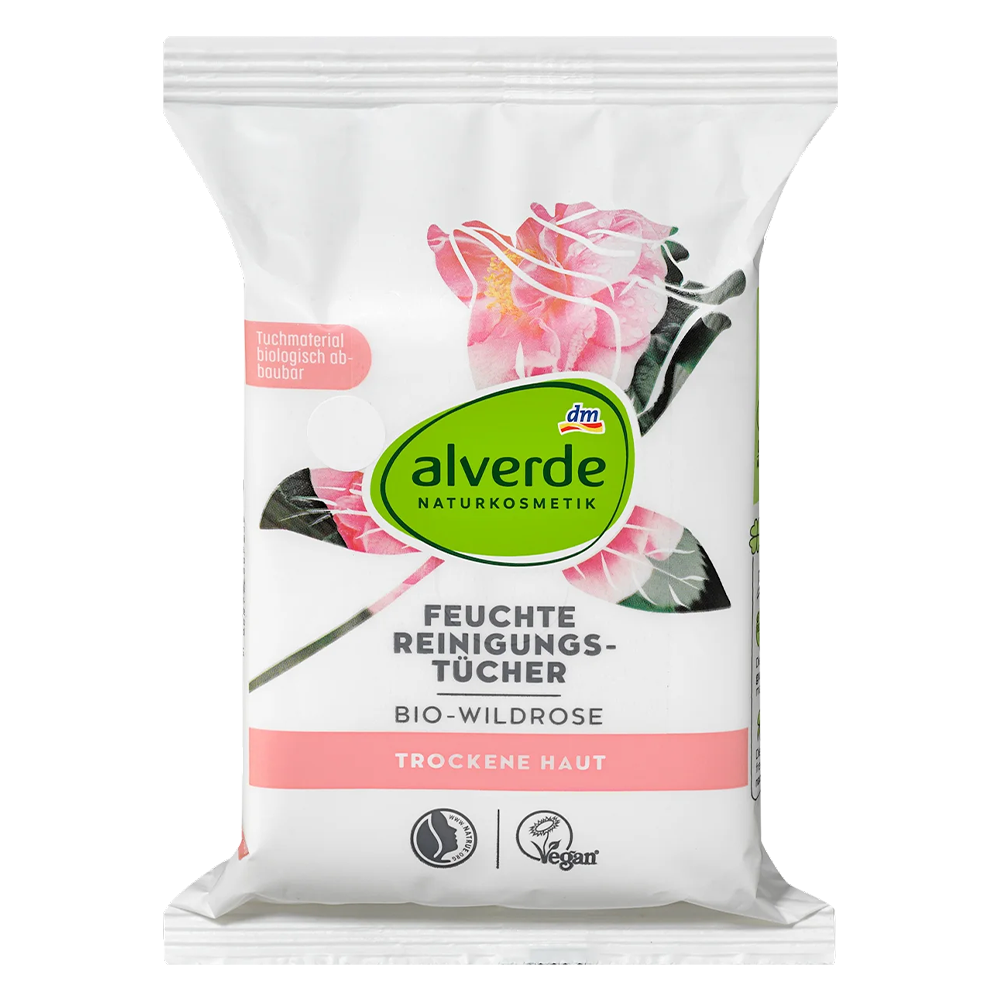 Влажные салфетки Alverde Naturkosmetik с органическим шиповником 25 шт. (EPI-15102025-198)