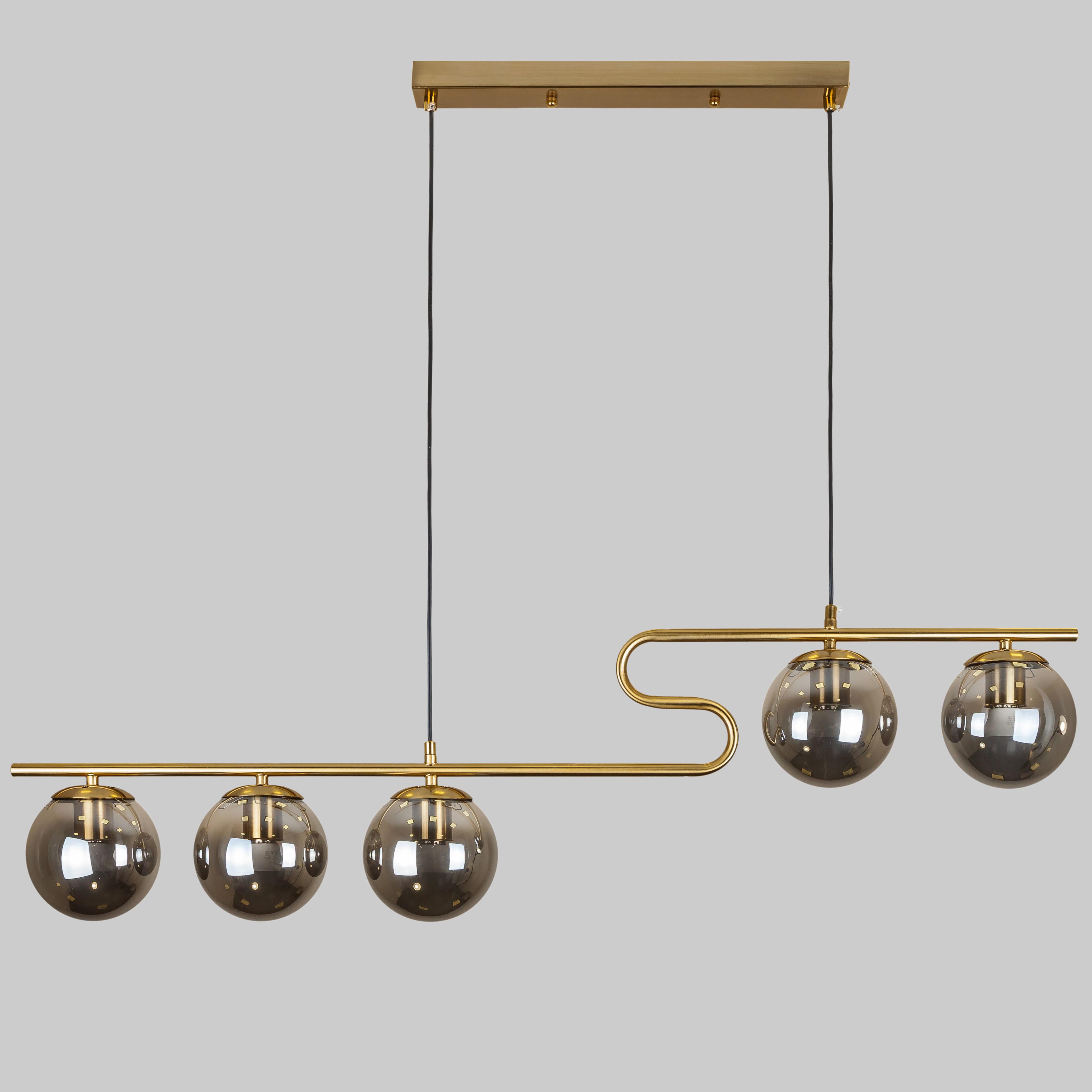 Люстра планка на 5 ламп 52-9814-5 Bronze/Black (52-9814-5 BRZ+BK)