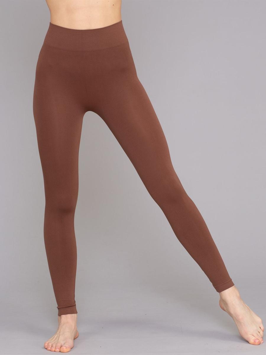 Леггинсы бесшовные Giulia Leggings model 2 Deep Taupe женские из микрофибры S/M Коричневый - фото 1