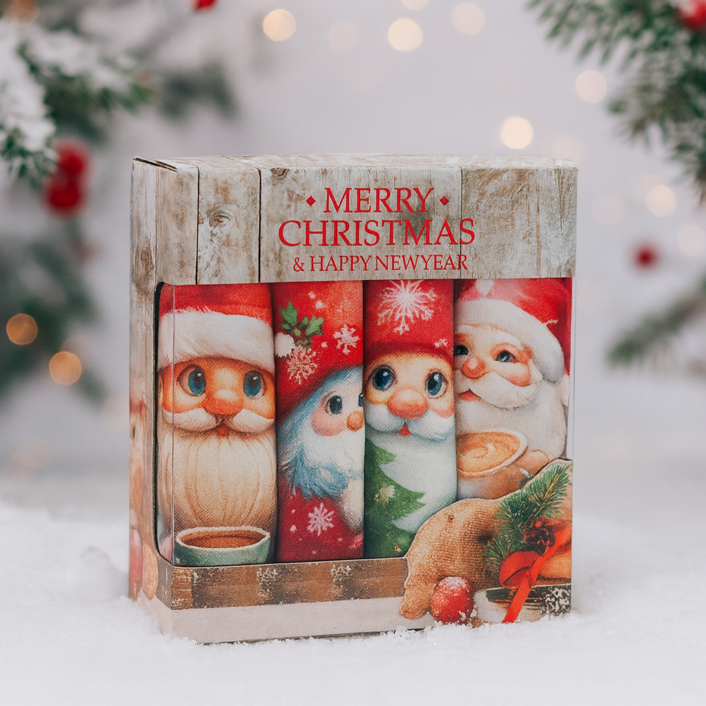 Салфетки-полотенца из микрофибры Luxyart Рождество 25х50 см 8 шт. (LR-279)