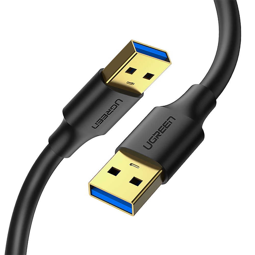Кабель USB-A 3.0 Male to Male UGREEN US128 Cable 2 м Black (10371)