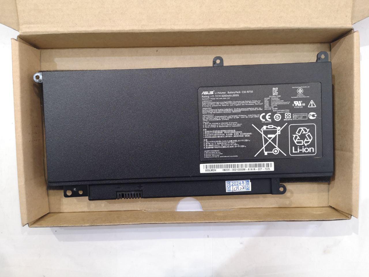Аккумулятор для Asus N750/N750J/N750JK/N750JV/N750Y47JK-SL/N750Y47JV-S/C32-N750 6060 mAh 69Wh (23506093)