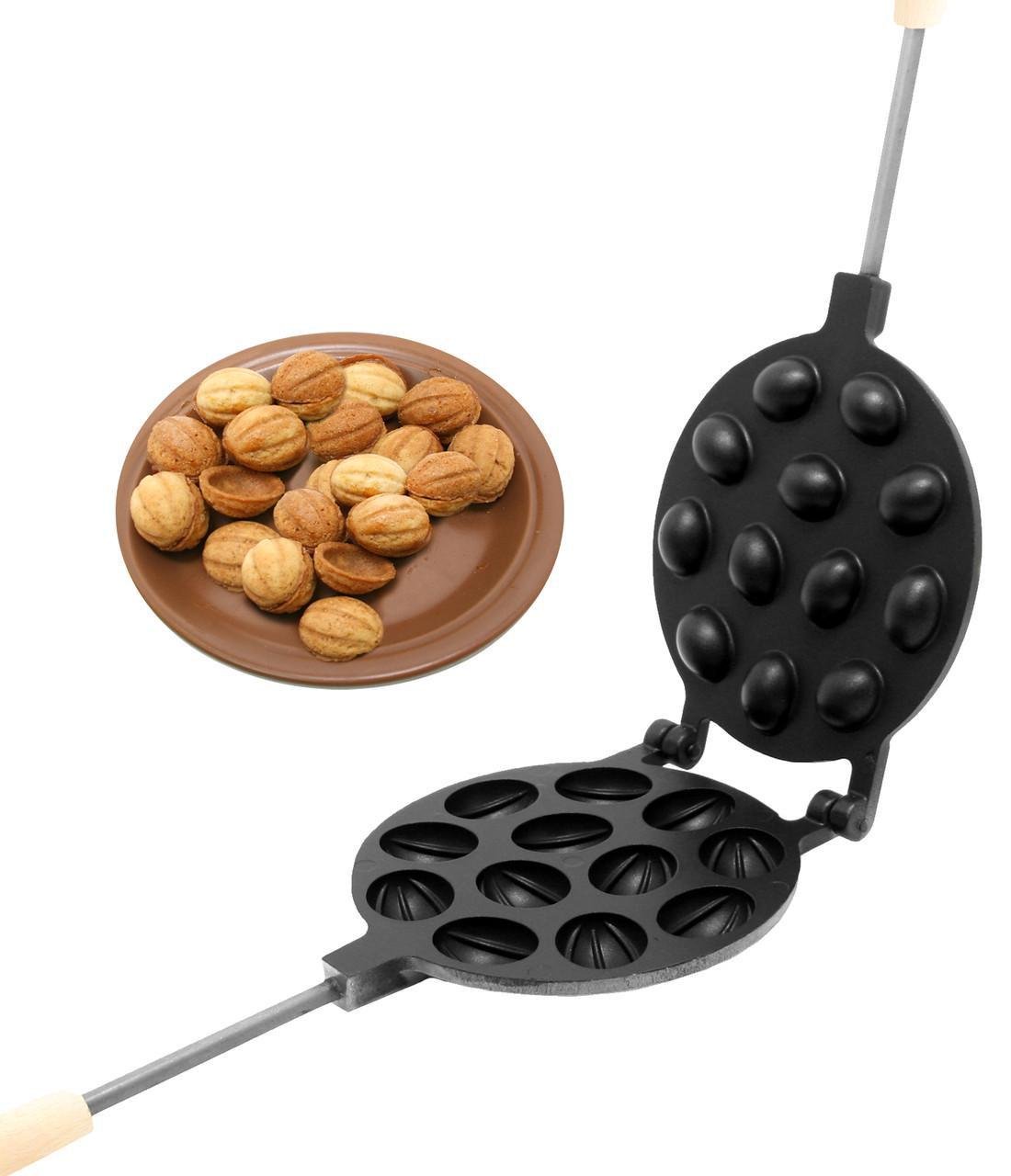 Форма для выпечки орешек на газу 12 половинок тефлоновое покрытие (1074170062) - фото 2 Форма для выпечки орешек на газу 12 половинок тефлоновое покрытие (1074170062) - фото 2