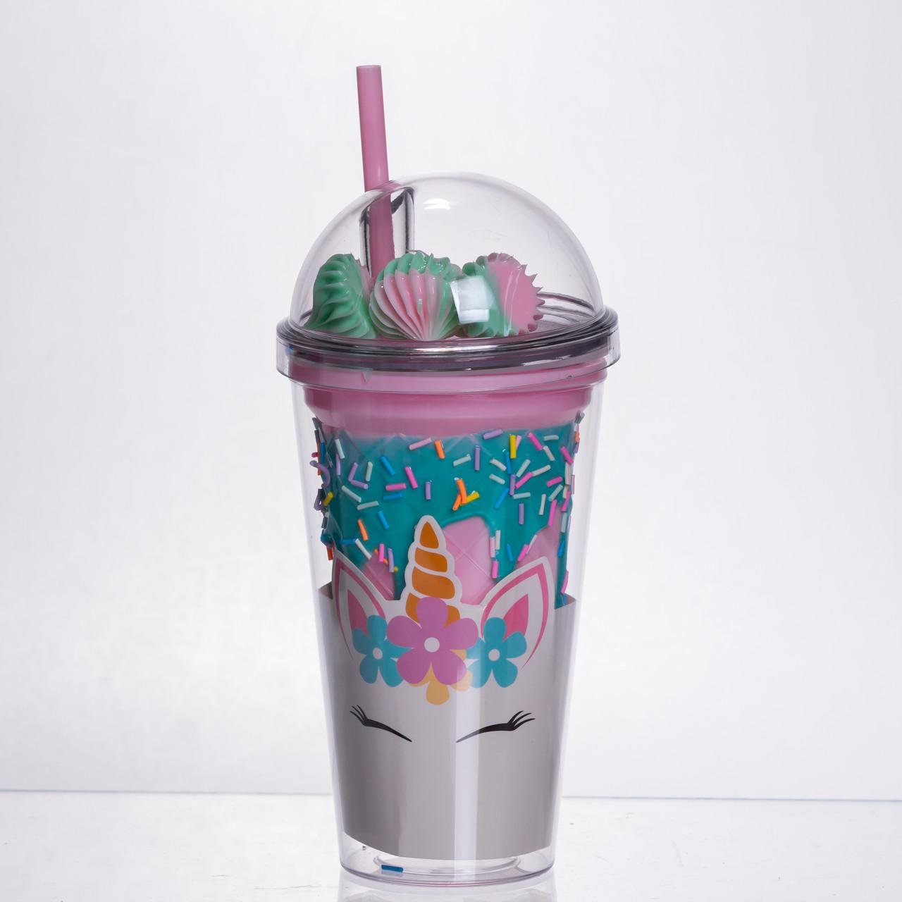 Стакан пластиковий з трубочкою і кришкою багаторазовий 400 мл (HP-18-1TUP) Стакан пластиковий з трубочкою і кришкою багаторазовий 400 мл (HP-18-1TUP)