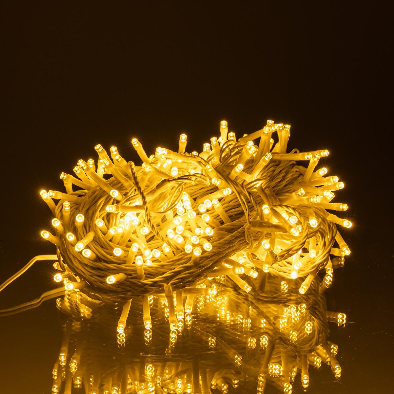 Гірлянда Нитка вулична 300 LED 30 м від мережі Білий/Жовтий (CF300L30MWY) - фото 1
