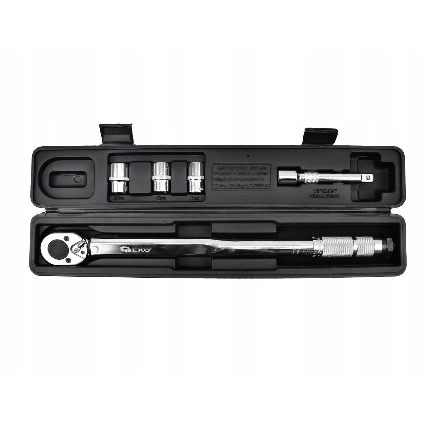 Ключ динамометричний Geko 1/2" 28-210Nm + насадки (13179165577)