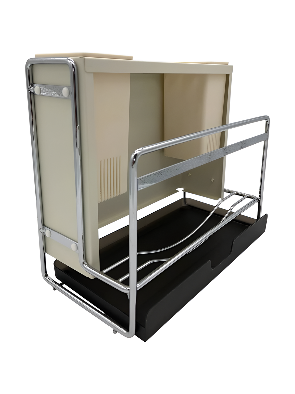 Підставка для ножів та кухонного приладдя металева Бежевий - фото 2