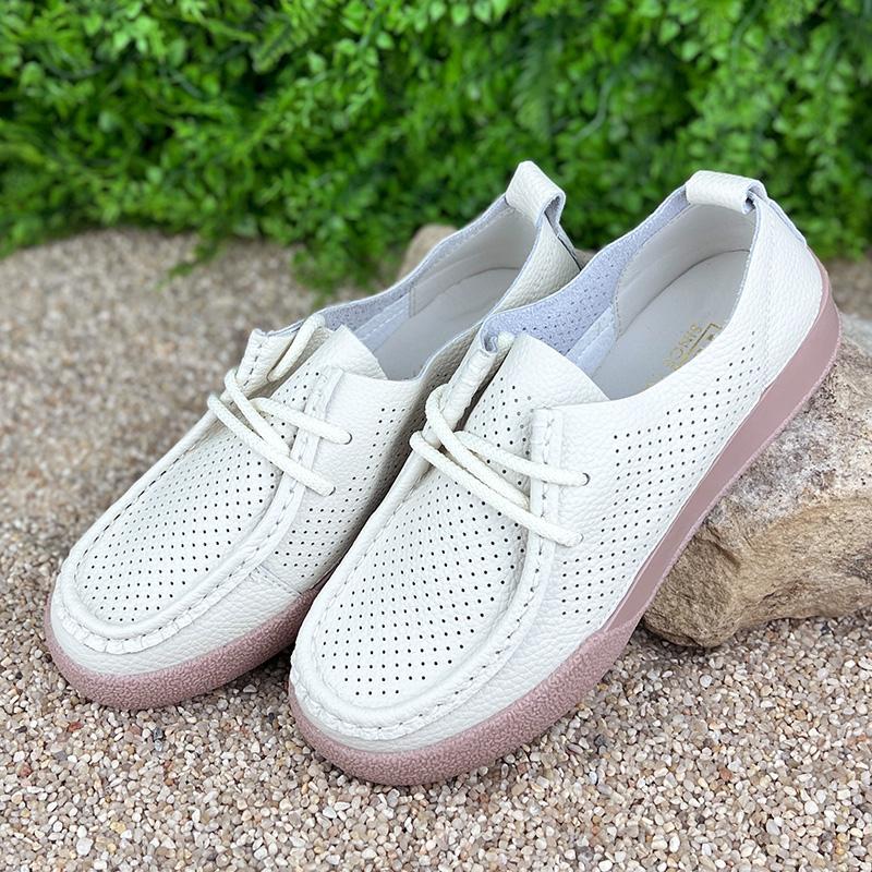 Мокасини жіночі перфоровані шкіряні Е-007035-1 p. 36 23 см Бежевий - фото 2 Мокасини жіночі перфоровані шкіряні Е-007035-1 p. 36 23 см Бежевий - фото 2