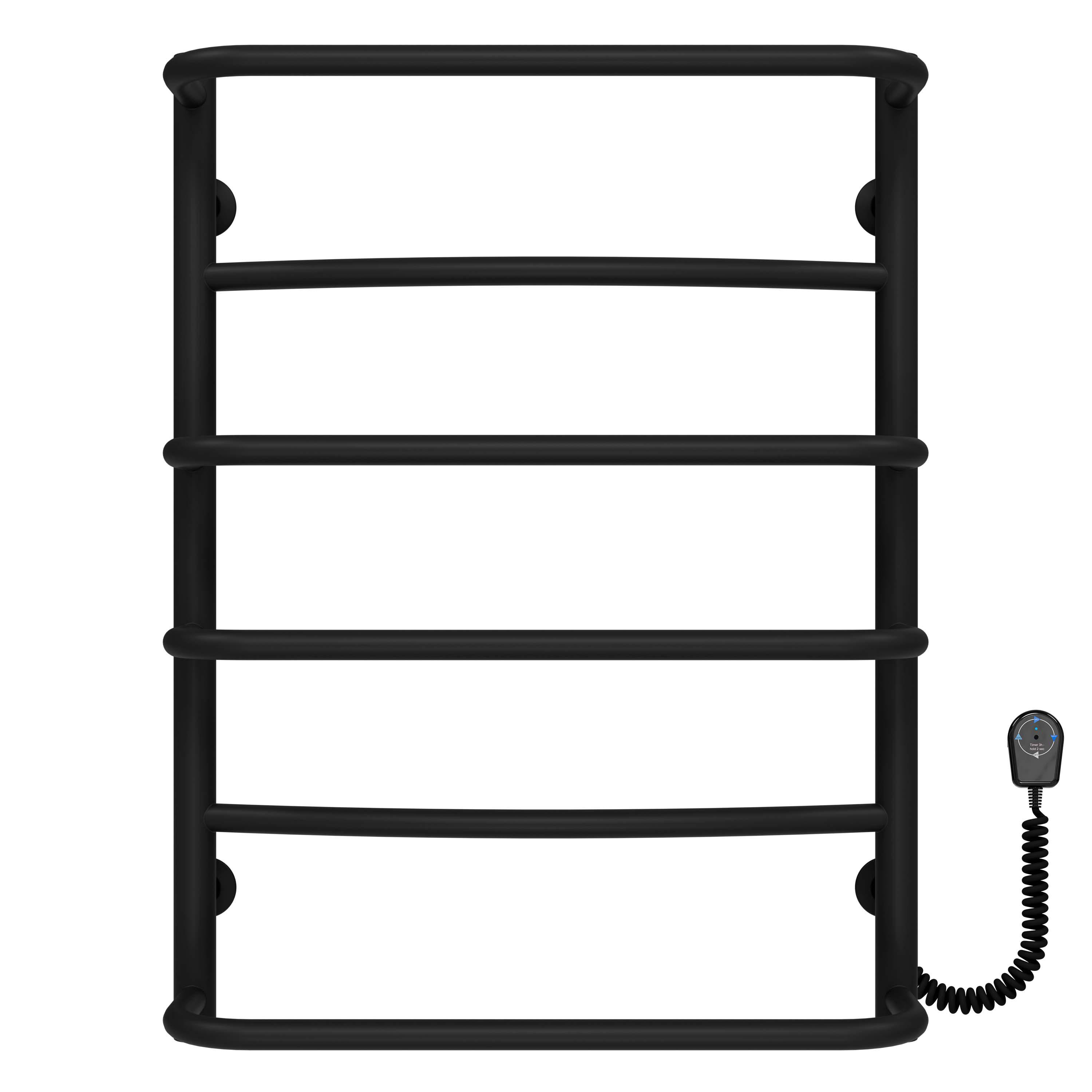 Полотенцесушитель электрический Deffi Аквамикс П6 EF16 правое подключение нержавеющая сталь 500х700 мм Черный (C.AM.70.50.6.EBR5)