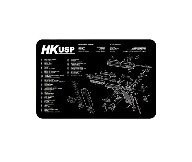 Коврик Clefers Tactical для чистки оружия HK-USP10 с мягкой резины (5002193H)