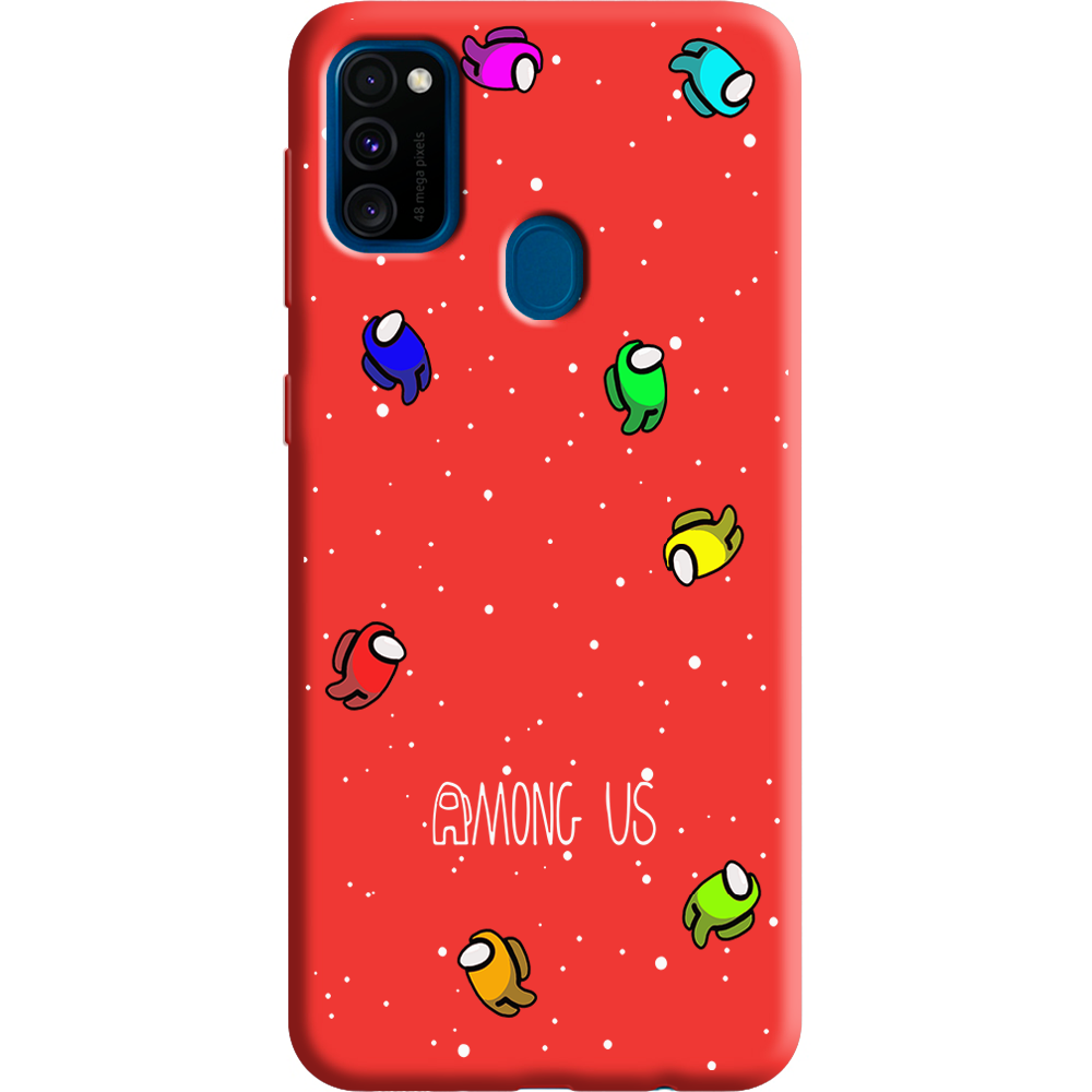 Чехол с рисунком Boxface Samsung M307 Galaxy M30s Among Us Invisible Красный силикон (38209-bk76-38660)